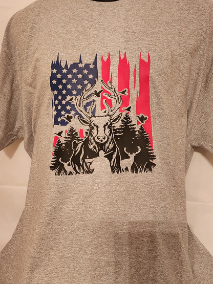 American Flag Hunter T-Shirt